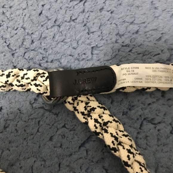 J Crew Black and White Braided Belt - Picture 2 of 6